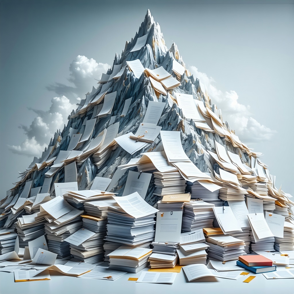 A mountain of paperwork