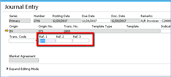 Using Reference Field Links in SAP Business One