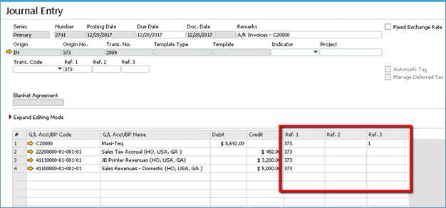 Using Reference Field Links in SAP Business One
