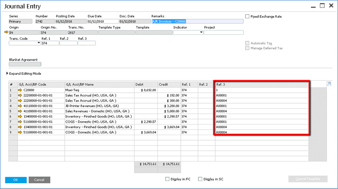 Using Reference Field Links in SAP Business One