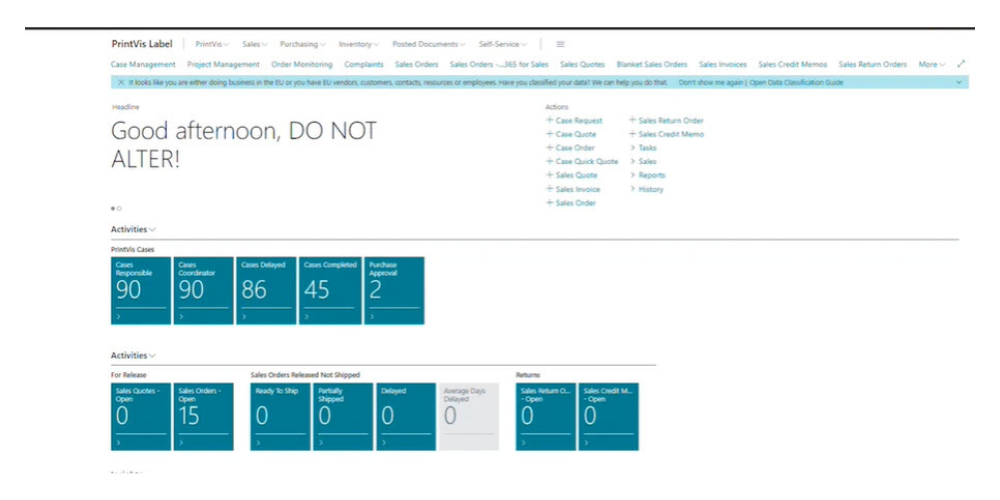 PrintVis ERP System